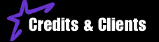 Credits and Clients Title Graphic.